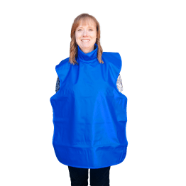 Advance X-ray Aprons, Adult with Collar - Lead-free, Royal Blue