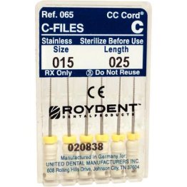 Roydent C-Files, 25mm, Size 15, White
