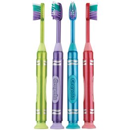 Gum Crayola Marker Kids Toothbrush, Suction Cup with Assorted Colors