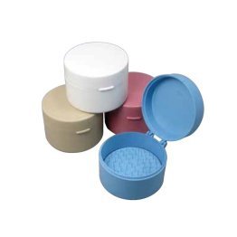 Round Cotton Roll Container, Blue, 1/Container