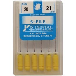JS Dental S-Files, 6/pkg, #20, 21mm