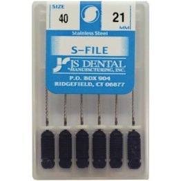 JS Dental S-Files, 6/pkg, #40, 21mm