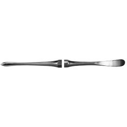 Quala Wax Spatula, Standard handle - double-ended stainless steel