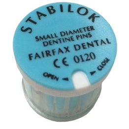 Stabilok Dentin Pins, 20/pkg, .021, stainless steel pins (blue)