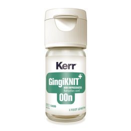 GingiKNIT+, Retraction Cord - Non-impregnated, 00n, #00 fine (white cord with black strand), Non-impregnated cord, 1/Bottle 6 feet