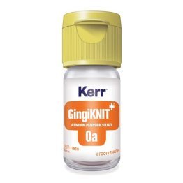 GingiKNIT+, Retraction Cord - Non-impregnated, 0n, #0 small (white cord with orange strand), Non-impregnated cord, 1/Bottle 6 feet